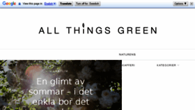 What Allthingsgreen.nu website looked like in 2018 (5 years ago)