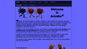 What Anim8or.com website looked like in 2018 (5 years ago)