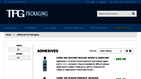 What Adhesivesforpackaging.com website looked like in 2018 (5 years ago)