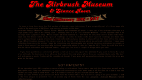 What Airbrushmuseum.com website looked like in 2018 (5 years ago)