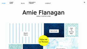 What Amieflanagan.com website looked like in 2018 (5 years ago)