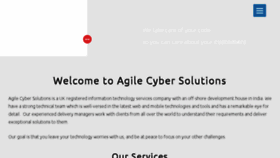 What Agilecyber.co.uk website looked like in 2018 (5 years ago)