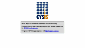 What App.cysis.ca website looked like in 2018 (5 years ago)