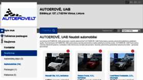 What Autoerdve.lt website looked like in 2018 (5 years ago)