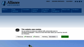 What Allianceadvisorsllc.com website looked like in 2018 (5 years ago)