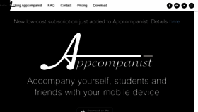 What Appcompanist.com website looked like in 2018 (5 years ago)