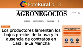 What Agronegocios.es website looked like in 2018 (5 years ago)