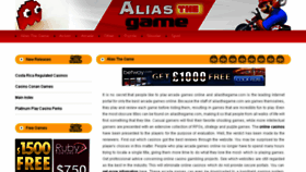 What Aliasthegame.com website looked like in 2018 (5 years ago)