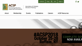 What Acsp.org website looked like in 2018 (5 years ago)