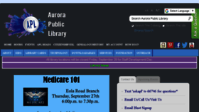 What Aurorapubliclibrary.org website looked like in 2018 (5 years ago)