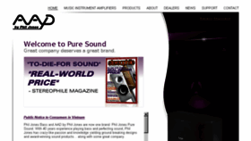 What Aadsound.com website looked like in 2018 (5 years ago)