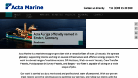What Actamarine.com website looked like in 2018 (5 years ago)