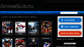 What Animesub.tv website looked like in 2018 (5 years ago)