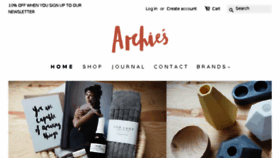 What Archiesboutique.com website looked like in 2018 (5 years ago)