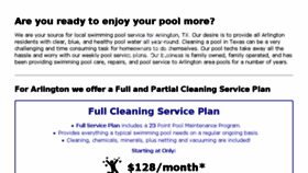 What Arlingtonpoolcleaners.com website looked like in 2018 (5 years ago)