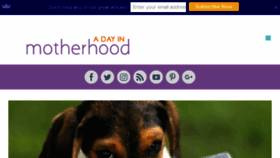 What Adayinmotherhood.com website looked like in 2018 (6 years ago)