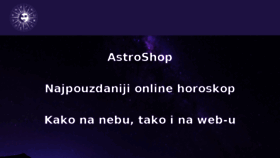What Astroshop.rs website looked like in 2018 (5 years ago)