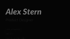 What Alexstern.com website looked like in 2018 (5 years ago)