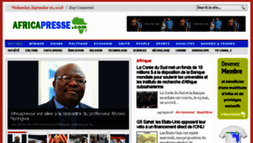 What Africapresse.com website looked like in 2018 (5 years ago)