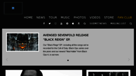 What Avengedsevenfold.com website looked like in 2018 (5 years ago)