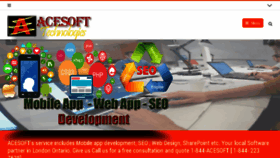 What Acesoft.ca website looked like in 2018 (6 years ago)