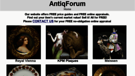 What Antiqforum.com website looked like in 2018 (5 years ago)