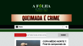 What Afolhadomedionorte.com.br website looked like in 2018 (5 years ago)