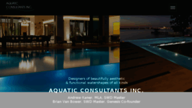 What Aquaticconsultantsinc.com website looked like in 2018 (5 years ago)