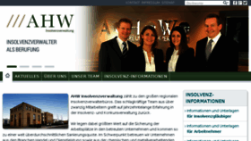 What Ahw-insolvenzverwaltung.de website looked like in 2018 (5 years ago)