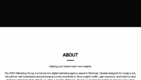 What Apexmarketing.ca website looked like in 2018 (5 years ago)