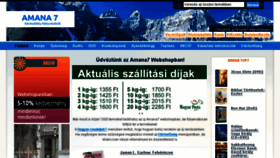 What Amana7.hu website looked like in 2018 (5 years ago)
