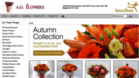 What A-gflowers.co.uk website looked like in 2018 (5 years ago)