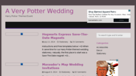 What A-very-potter-wedding.com website looked like in 2018 (5 years ago)