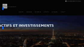 What Actifs-et-investissements.com website looked like in 2018 (5 years ago)
