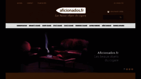 What Aficionados.fr website looked like in 2018 (5 years ago)