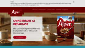 What Alpen.co.uk website looked like in 2018 (5 years ago)