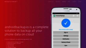 What Androidbackup.io website looked like in 2018 (6 years ago)