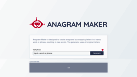 What Anagrammaker.com website looked like in 2018 (5 years ago)