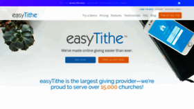 What App.easytithe.com website looked like in 2018 (5 years ago)