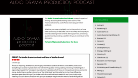 What Audiodramaproduction.com website looked like in 2018 (5 years ago)