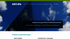 What Ablida.de website looked like in 2018 (5 years ago)