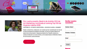 What Artmarketing.es website looked like in 2018 (5 years ago)