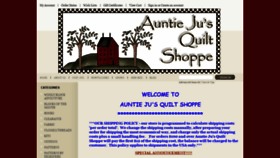 What Auntiejusquiltshoppe.com website looked like in 2018 (5 years ago)