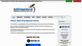 What Apfelreparatur.at website looked like in 2018 (5 years ago)