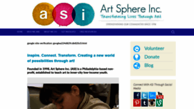 What Artsphere.org website looked like in 2018 (5 years ago)
