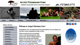 What Acupetvetcare.com website looked like in 2018 (5 years ago)