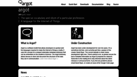 What Argot-sdk.org website looked like in 2018 (5 years ago)