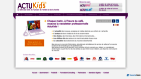 What Actukids.fr website looked like in 2018 (5 years ago)