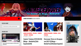 What Animedevourer.com website looked like in 2018 (5 years ago)