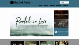What Alisocreekchurch.org website looked like in 2018 (5 years ago)